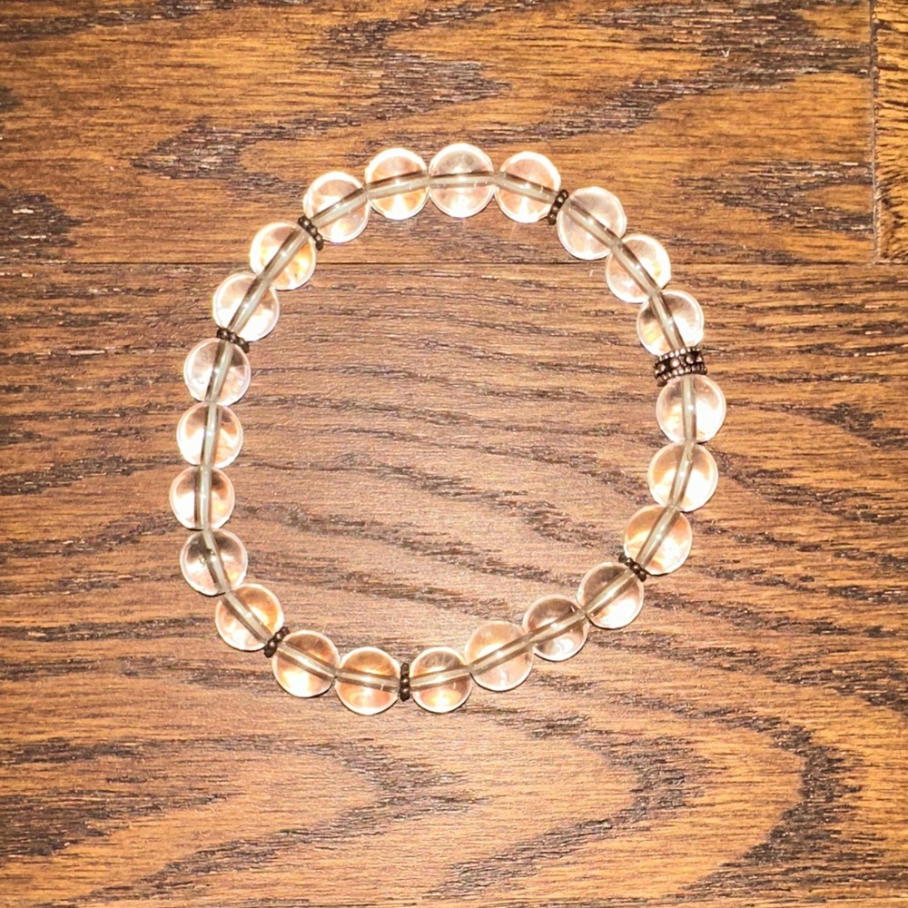 Elegant Clear Beaded Bracelet
